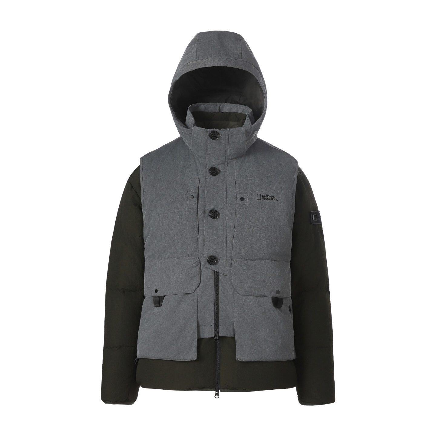 韩国代购男冬3IN1可拆连帽羽绒服