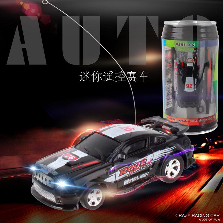 초소형 콜라 캔 원격 조종 자동차 팝 캔 낙하 방지 자동차 고속 미니 드리프트 자동차 원격 조종 자동차 충전