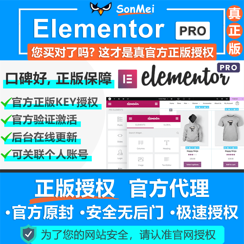 Elementor Pro官方正版授权Key激活在线更新外贸站主题模板编辑器 商务/设计服务 设计素材/源文件 原图主图