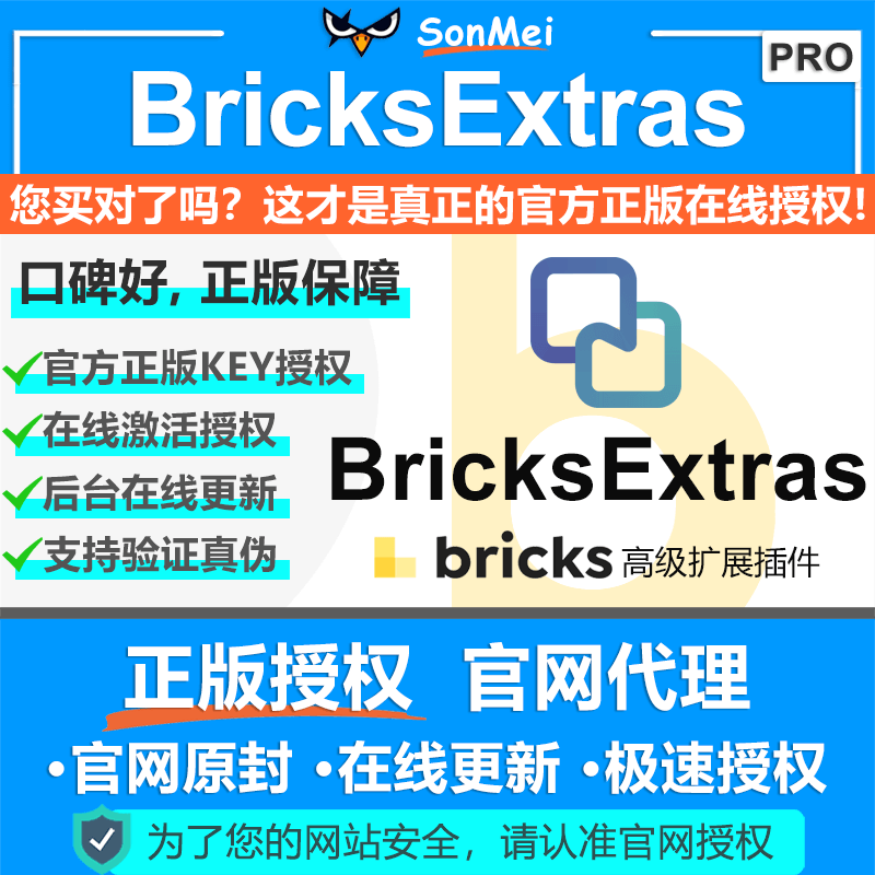 BricksExtras官方授权在线更新Bricks Builder Theme编辑扩展插件