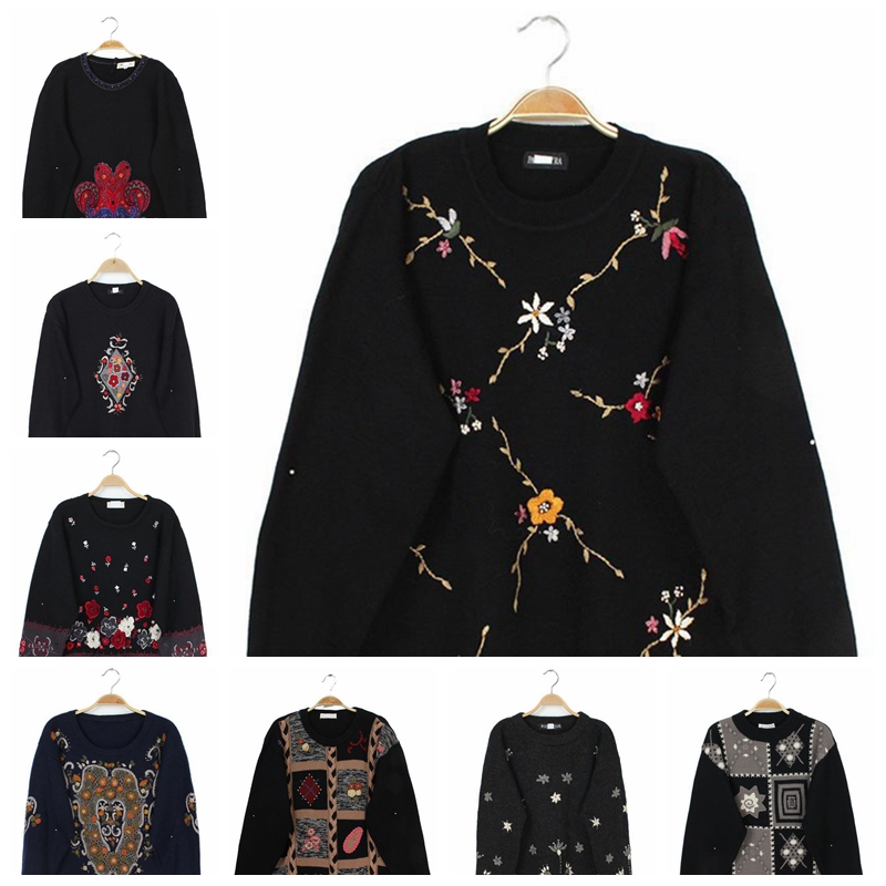 苍井优森女古着毛衣暗黑精致淑风