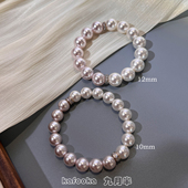 施家曼塔玫瑰澳白珍珠手链转运隔珠弹力绳手串女新 原创月光