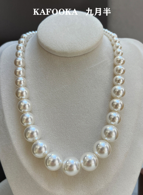 原创施家强光澳白渐变塔形锁骨链