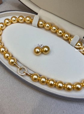 奥地利进口施家珍珠锁骨链女金珠