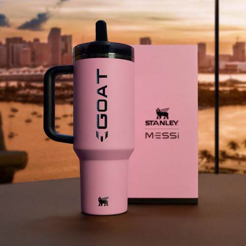 [MESSI X STANLEY] Iceflow Aerolite 翻盖吸管 710ml 粉色1.18L