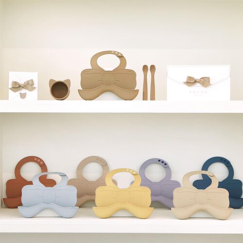 Rocou韩国铂金硅胶婴儿辅食餐具