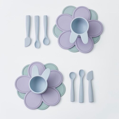 Rocou高端铂金硅胶婴儿餐垫托盘