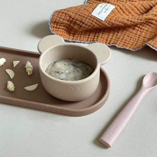 ROCOU高端铂金硅胶婴儿辅食碗