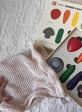 Goober 韩国进口大豆制婴儿可食用花生蜡笔不沾手宝宝无毒油画棒