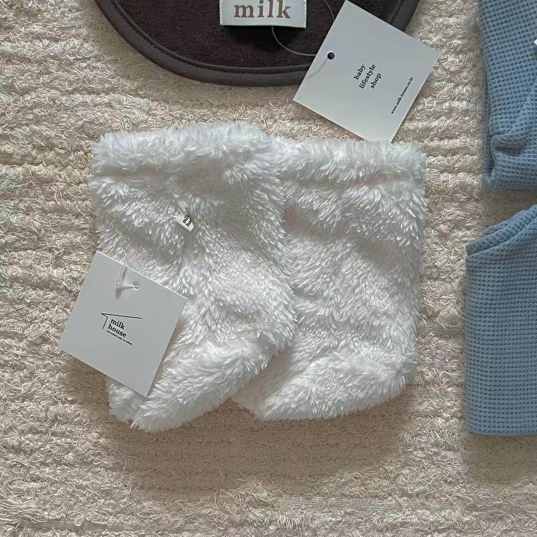 Milkhouse韩国ins可爱卡通儿童袜子秋冬款宝宝中筒暖脚袜