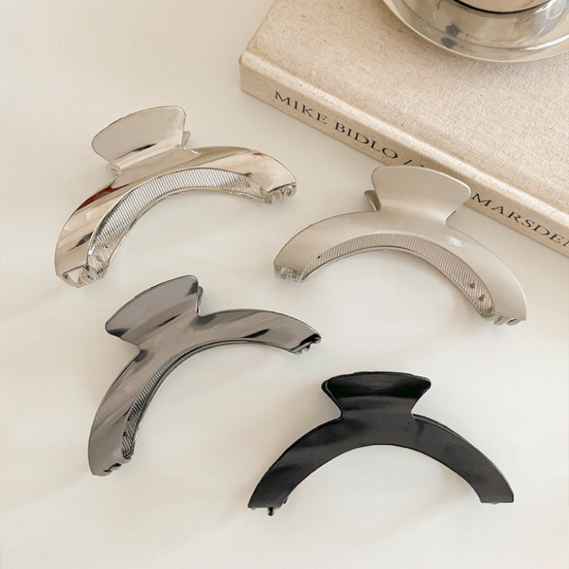 2024新款韩国高品质发夹鲨鱼夹女金属拱形高端抓夹感发饰夹子