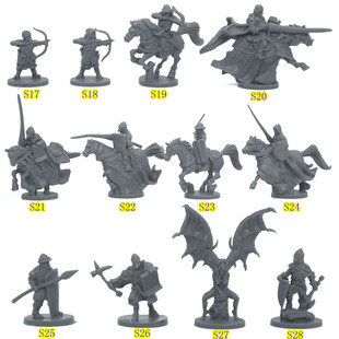 圣女贞德S17-28 1/100桌游古代欧洲兵人模型 重甲骑兵战棋跑团