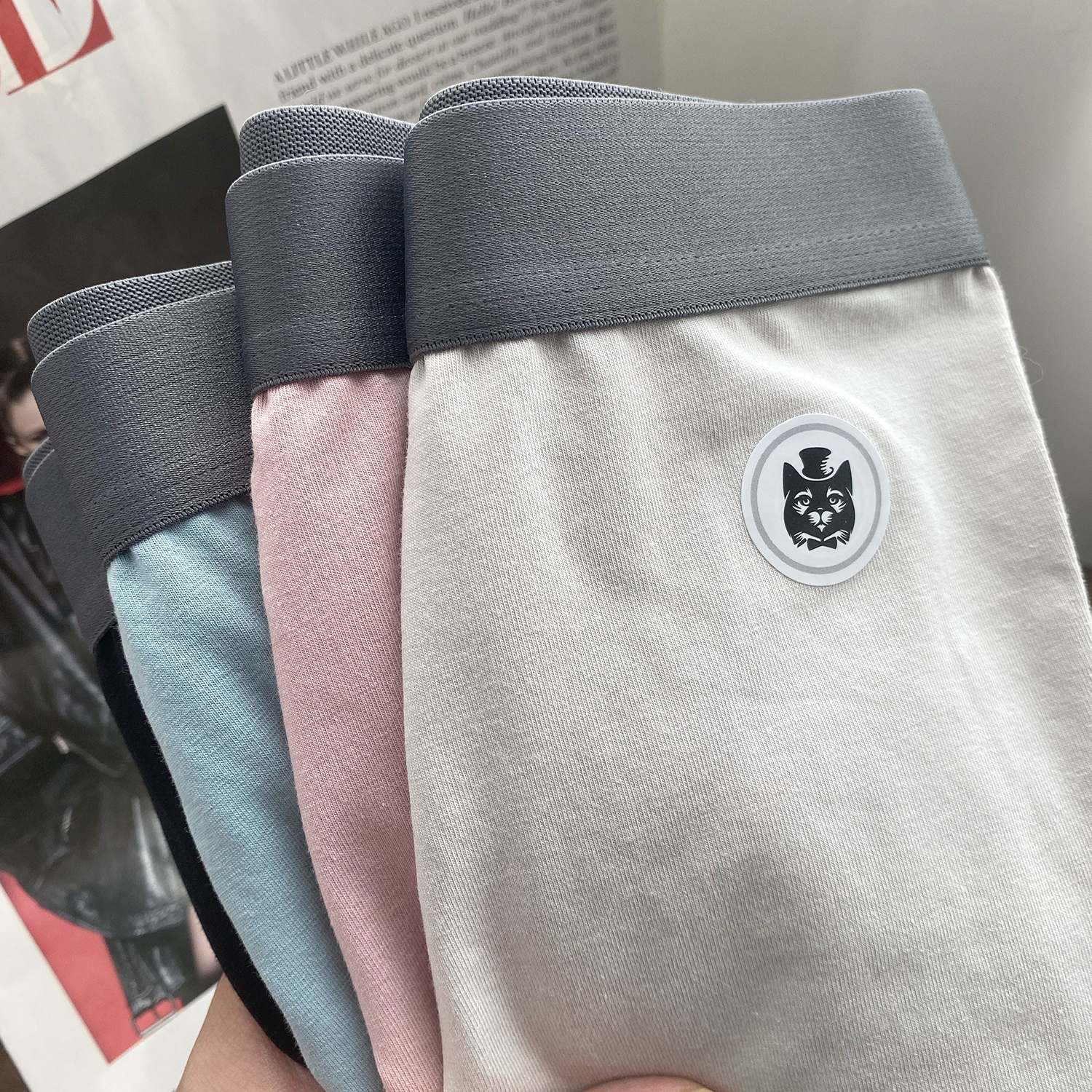 探路猫新疆棉男平角内裤卡片包装