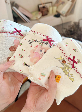 探路猫 云感碎花纯棉女士内裤少女包臀裸感10a抑菌加长档三角内裤