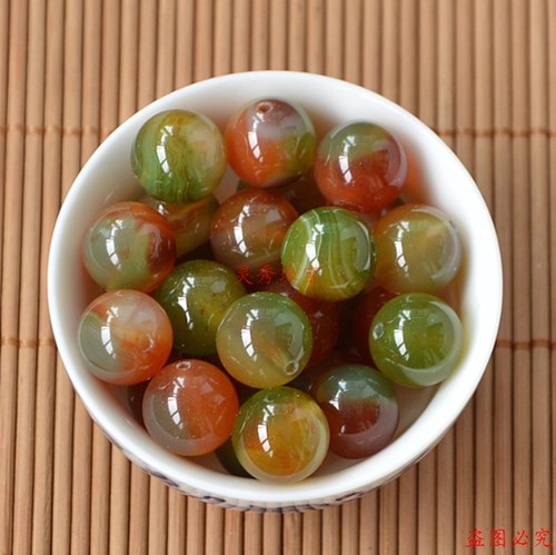 雨花石DIY散珠多彩玛瑙玉髓玉石碧玺孔雀玛瑙项链手链配件高品质