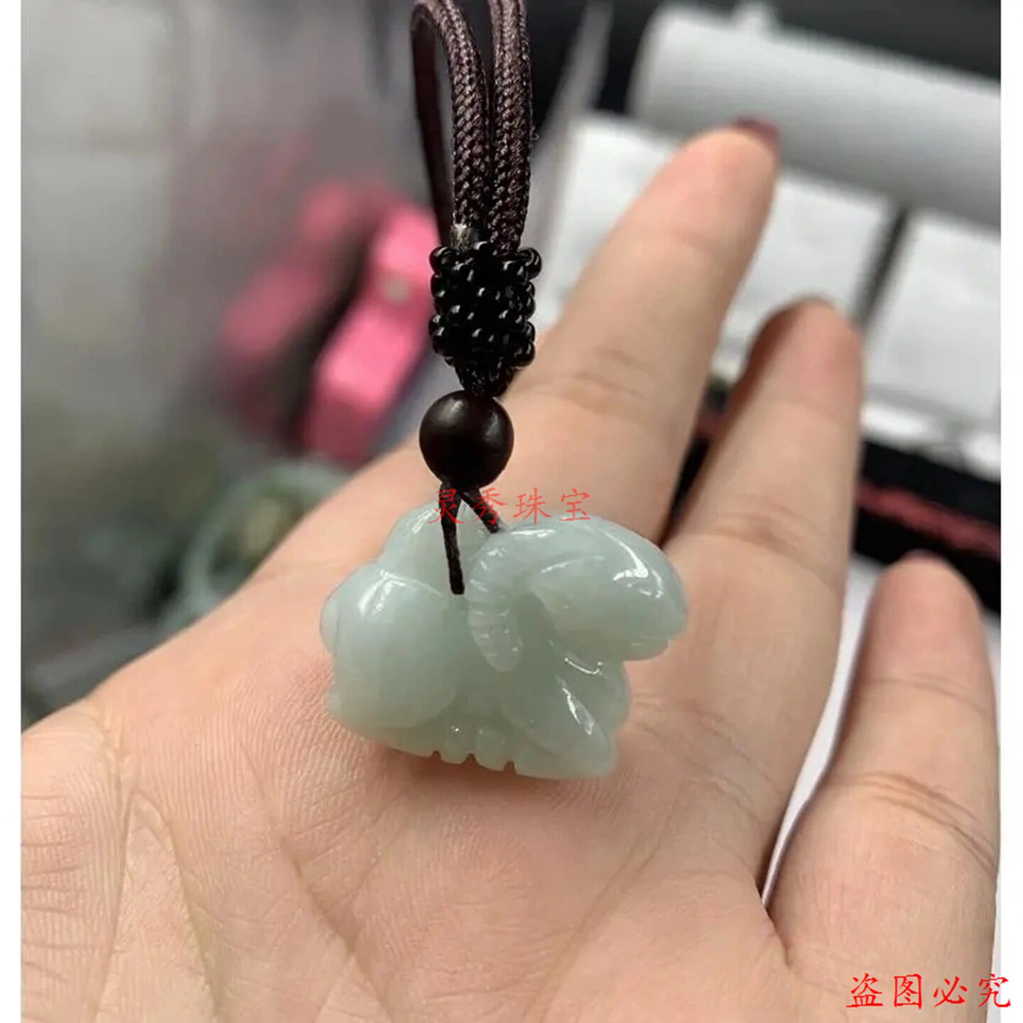 翡翠羊吊坠生肖玉羊立体生肖羊项链挂件属羊玉羊男女款
