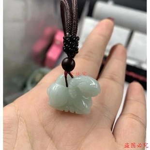翡翠羊吊坠生肖玉羊立体生肖羊项链挂件属羊玉羊男女款