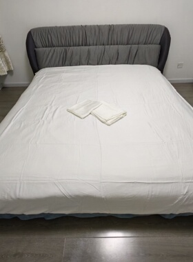 瑕疵清 白色80支超柔100%竹纤维四件套被套200X230床单250x250枕