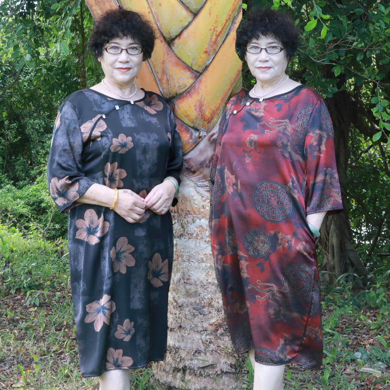 珍缘夏季真丝连衣裙加肥大码高贵胖妈妈装6070岁奶奶宽松中长裙