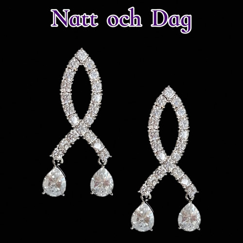 【黑夜系列】Natt och Dag交叉耳环轻奢宫廷风耳饰女小众设计感