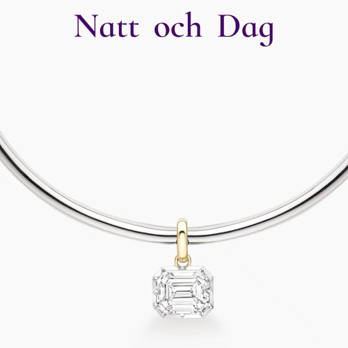 【黑夜系列】Natt Och Dag轻奢百搭一克拉方钻项链项圈高级小众