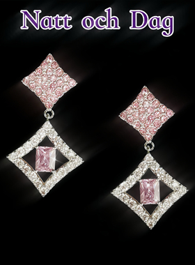 【黑夜系列】Natt och Dag方形耳环轻奢宫廷风耳饰女设计感