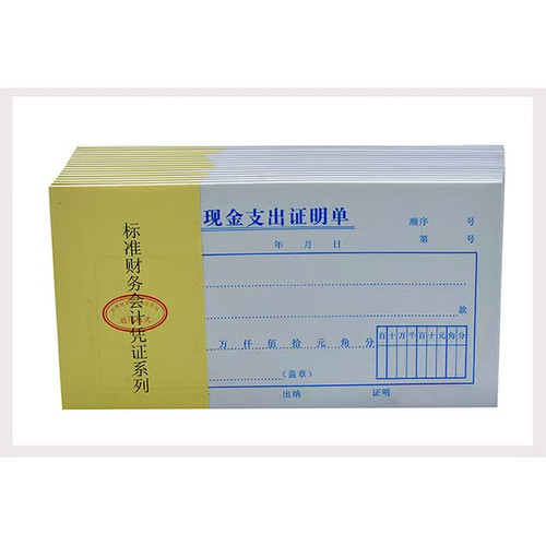 财务凭证48k现金支出收入证明蓝