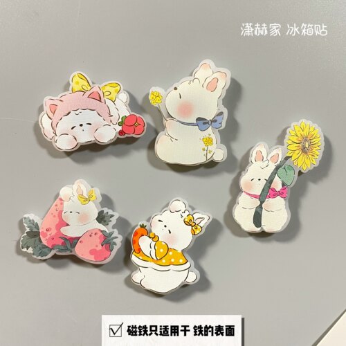 ins风吸铁石亚克力兔子冰箱贴