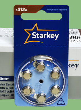 Starkey斯达克助听器电池s312A原装进口耳机纽扣电池a312电子PR41