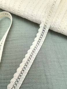 饰材料 娃衣布艺装 米色棉线花边棉蕾丝约1.3厘米宽15元 15米服装