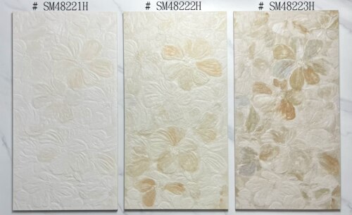 b400*800立体凹凸浮雕芙蓉花厨房卫生间厕所餐厅哑光墙地面瓷砖