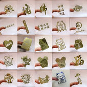 苹果vivo华为手机通用贴纸背贴 金属贴手机贴纸 招财猫鼠 王者个性