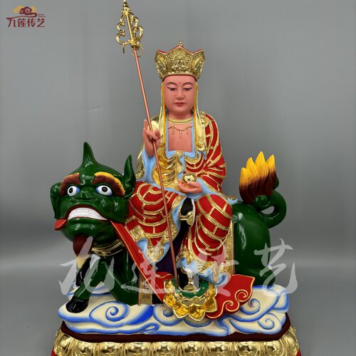 木雕地藏王菩萨香樟木古典漆线雕