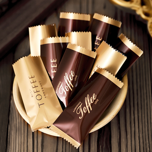 太妃糖包装袋透明海盐杏仁toffee咖啡糖果机封袋牛轧奶糖袋子自封