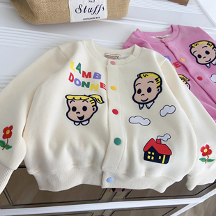 儿童原田治童装开衫春装日系童装男女童外套刺绣宝宝可爱开衫外套