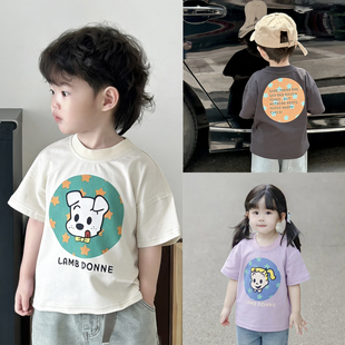 2026新款儿童短袖原田卡通短袖夏装时尚洋气宝宝半袖女童短袖t恤