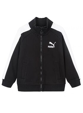 puma彪马童装春秋款男黑色红色休闲外套530117