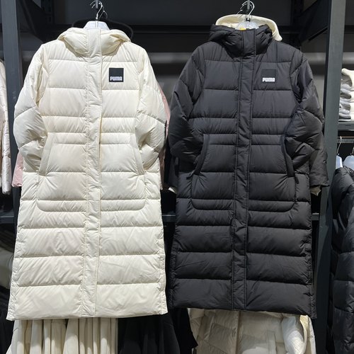 PUMA彪马 长款羽绒服女 冬季连帽保暖加厚超轻休闲运动外套846361
