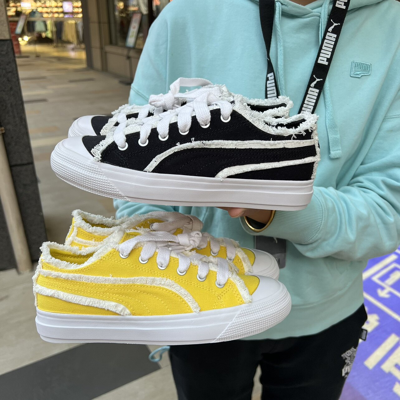 PUMA 男女同款情侣毛边复古帆布低帮休闲板鞋 CAPRI 381586