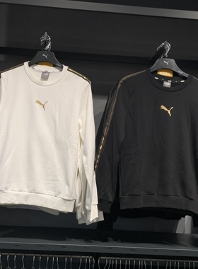 彪马PUMA MeTALLIC 新款男子休闲加绒保暖卫衣套头卫衣 587665