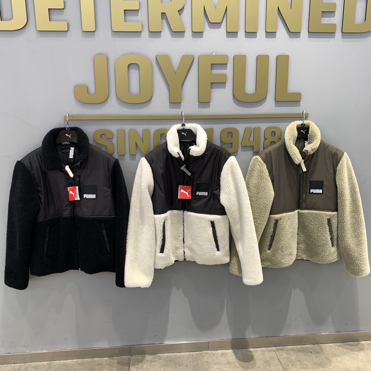 拼接外套夹克外套Puma彪马立领男