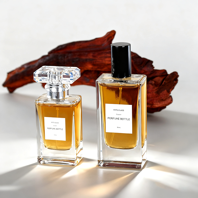 现货扁方香水玻璃瓶30ml50ml卡口喷雾化妆品香水分装瓶