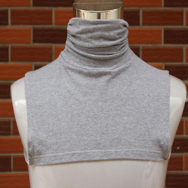 纯棉高领假领子韩国女纯色秋冬