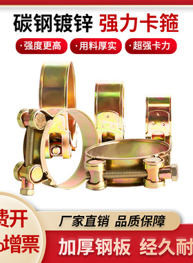 强力喉箍镀锌卡箍固定管道铁钢丝加强箍抱箍重型欧式水管油管管夹