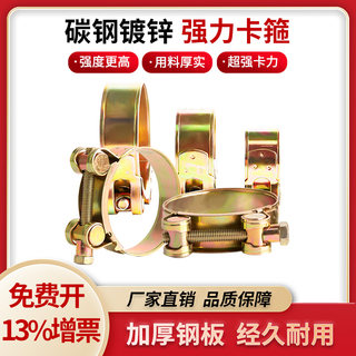 强力喉箍镀锌卡箍固定管道铁钢丝加强箍抱箍重型欧式水管油管管夹