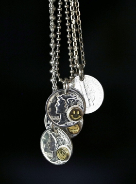 铁头美分小飞人点金银饼改造吊坠