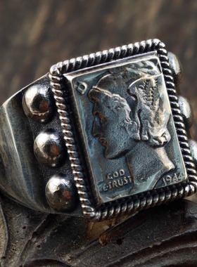 铁头的店男女通用925银复古指环