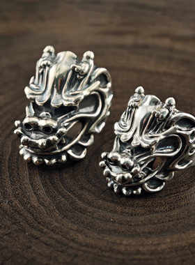 铁头的店925银复古朋克戒指