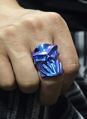 铁头的店 钛合金  STARLINGEARA施特林 朋克剑齿虎戒指