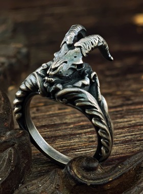 铁头的店925银暗黑复古戒指